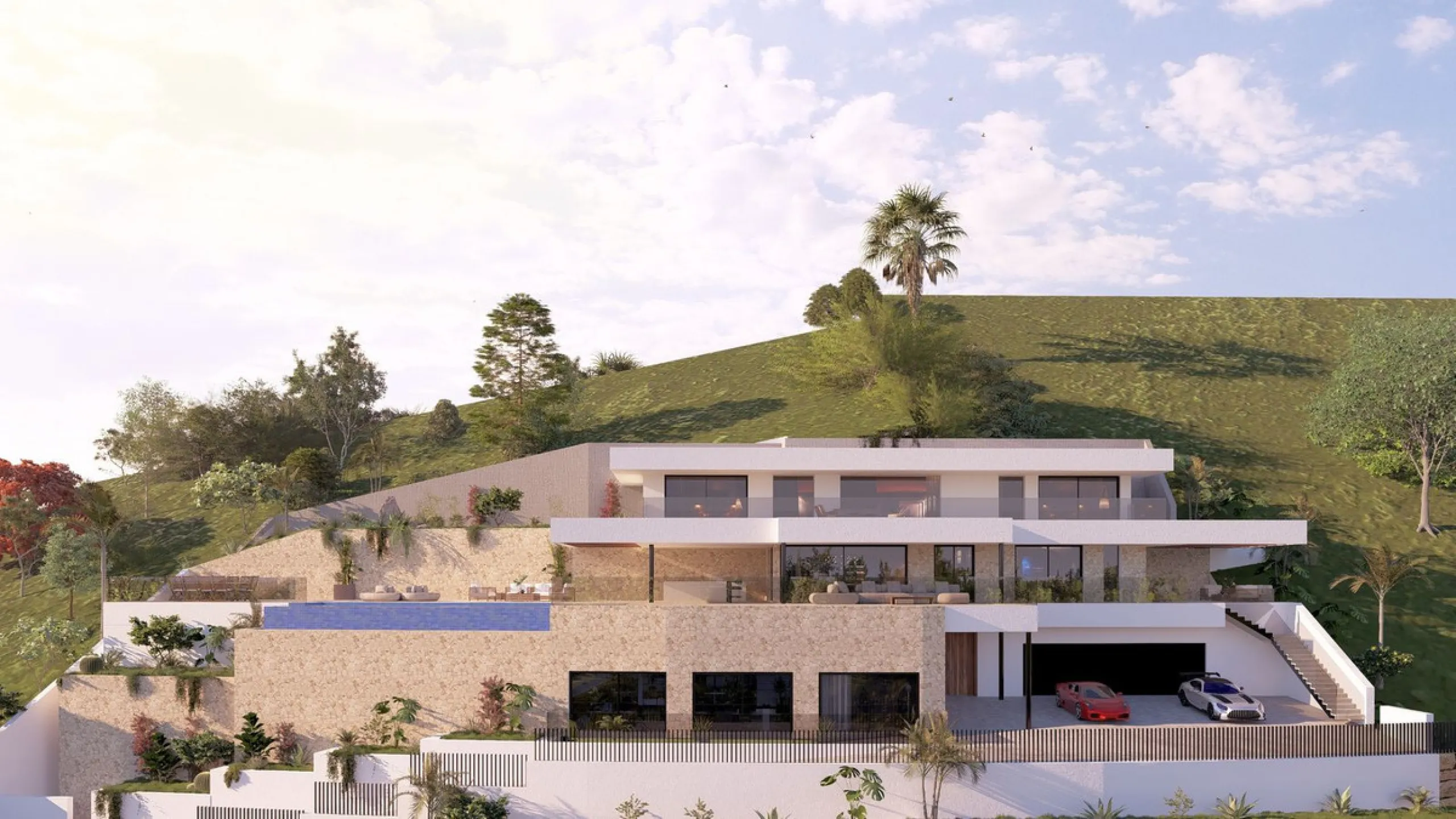 Prime south-facing plot with panoramic sea views with PLANNING PERMISSION AND PROJECT IN PLACE | Real de La Quinta, Benahavís.