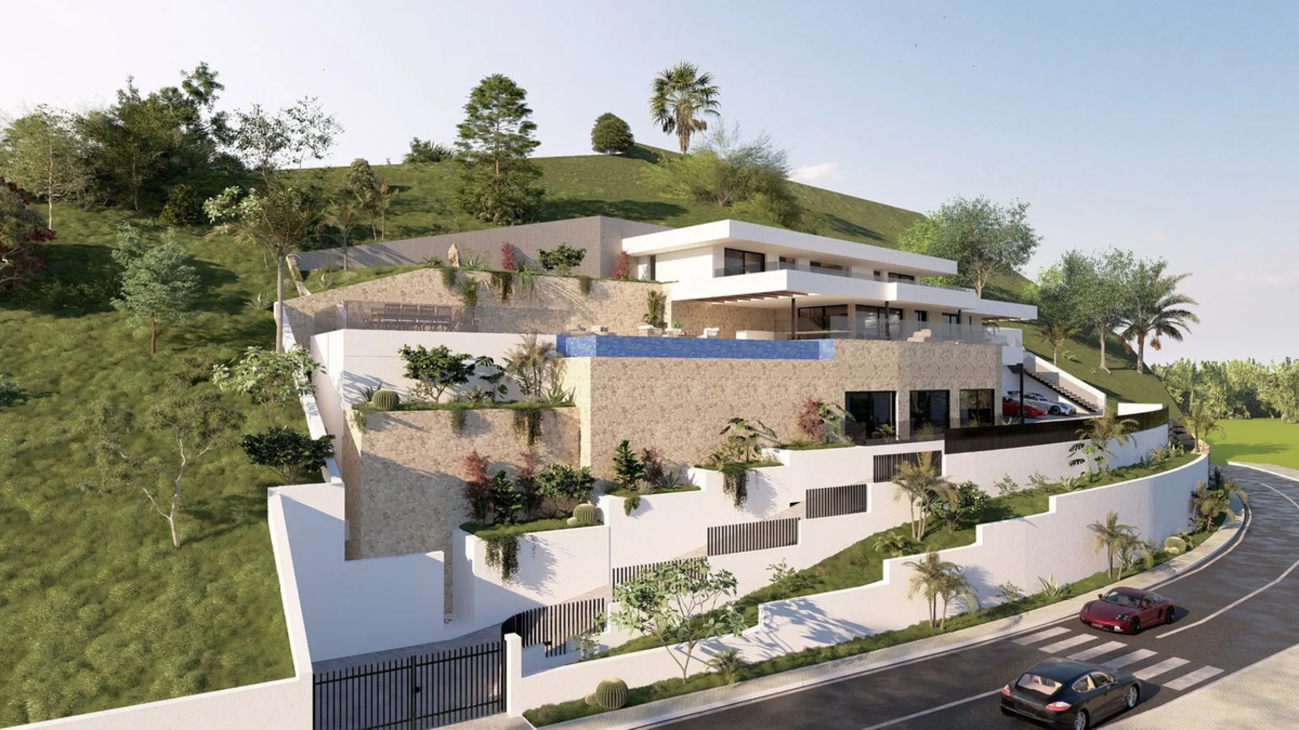 Prime south-facing plot with panoramic sea views with PLANNING PERMISSION AND PROJECT IN PLACE | Real de La Quinta, Benahavís.
