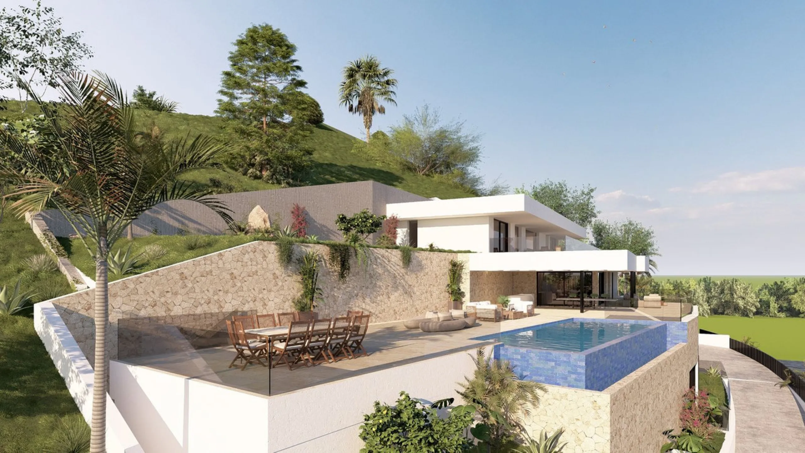 Prime south-facing plot with panoramic sea views with PLANNING PERMISSION AND PROJECT IN PLACE | Real de La Quinta, Benahavís.