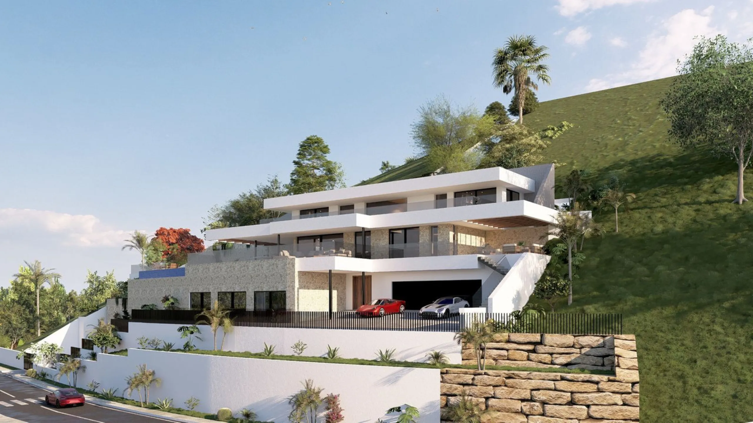 Prime south-facing plot with panoramic sea views with PLANNING PERMISSION AND PROJECT IN PLACE | Real de La Quinta, Benahavís.