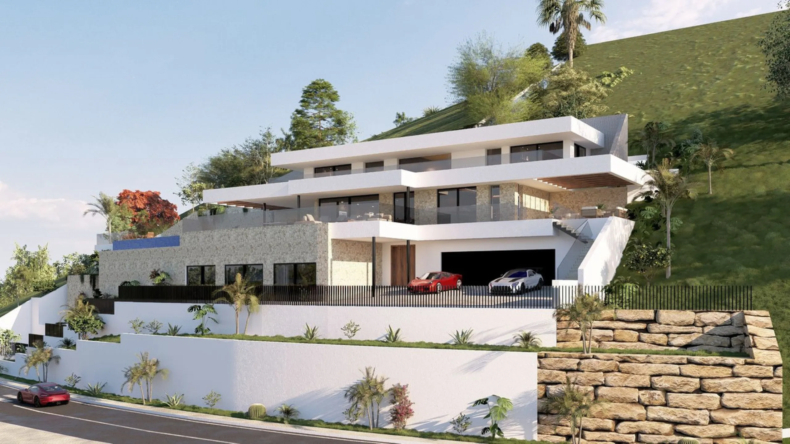 Prime south-facing plot with panoramic sea views with PLANNING PERMISSION AND PROJECT IN PLACE | Real de La Quinta, Benahavís.