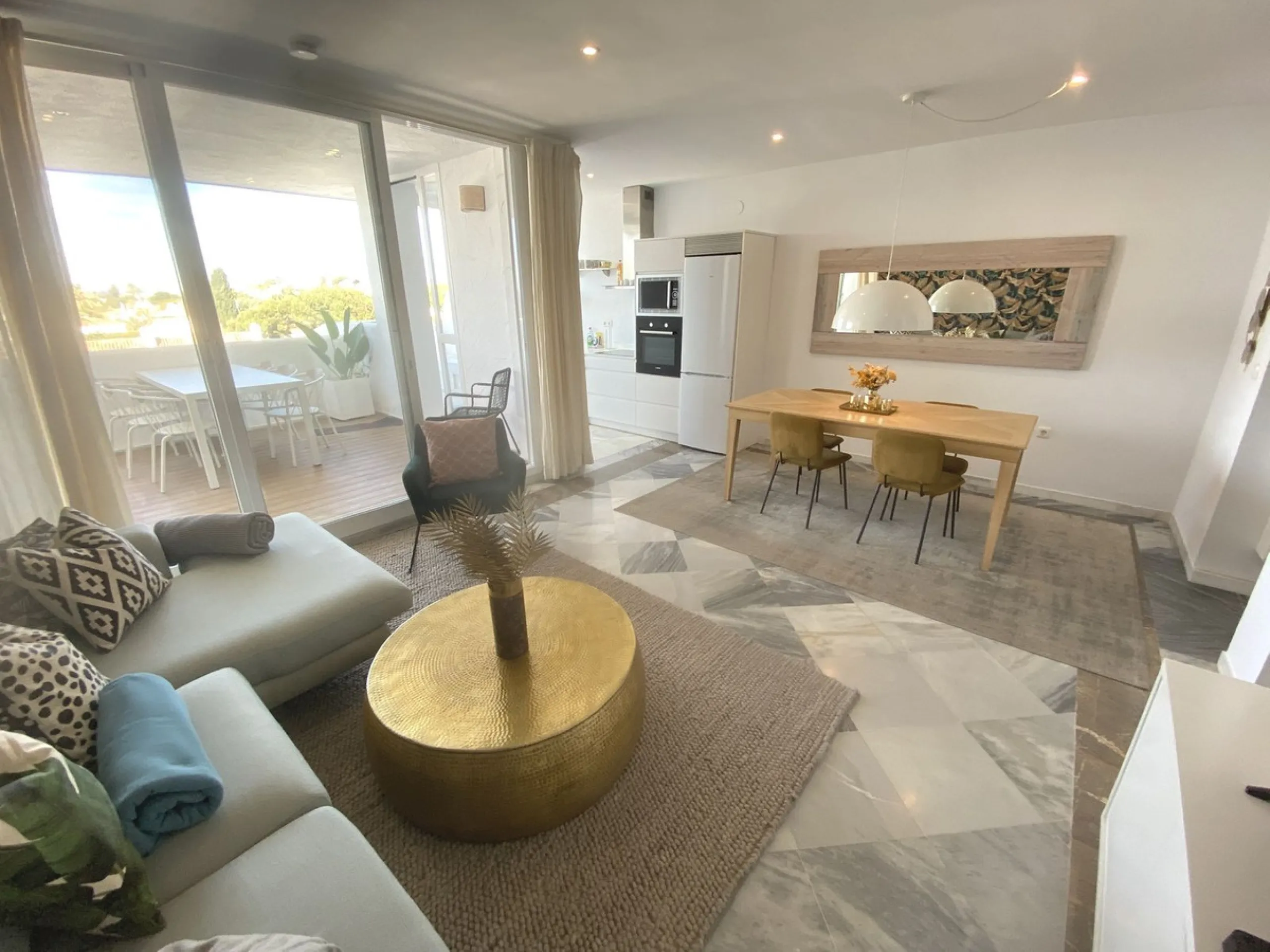 A superb west facing renovated duplex penthouse for sale in the popular El Dorado urbanisation in Nueva Andalucia, close to Puerto Banus