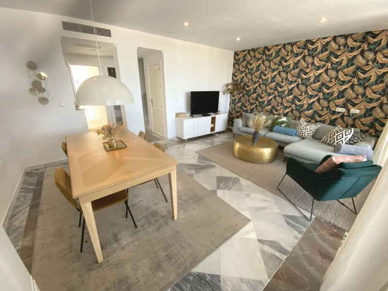 A superb west facing renovated duplex penthouse for sale in the popular El Dorado urbanisation in Nueva Andalucia, close to Puerto Banus