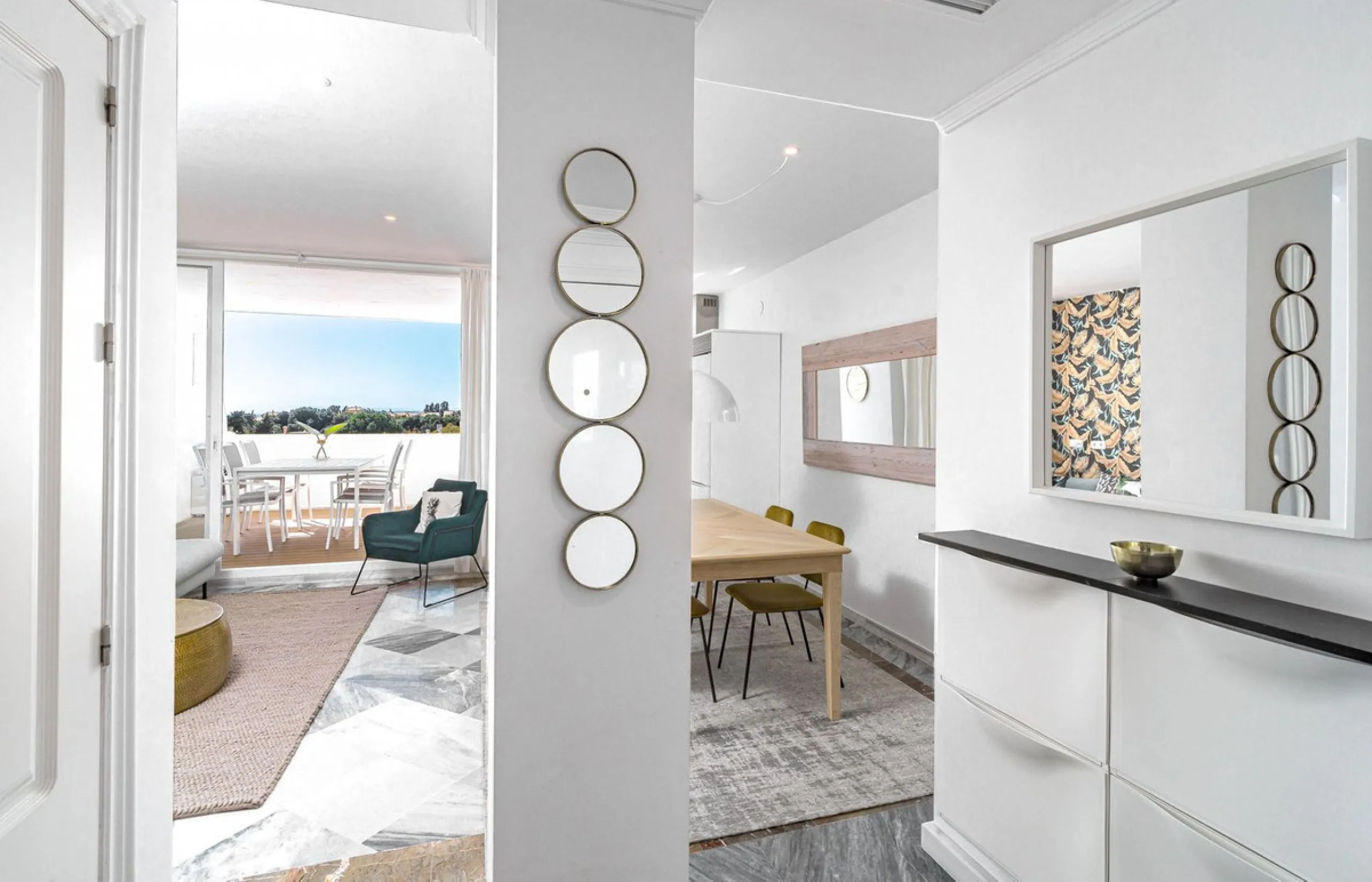 A superb west facing renovated duplex penthouse for sale in the popular El Dorado urbanisation in Nueva Andalucia, close to Puerto Banus