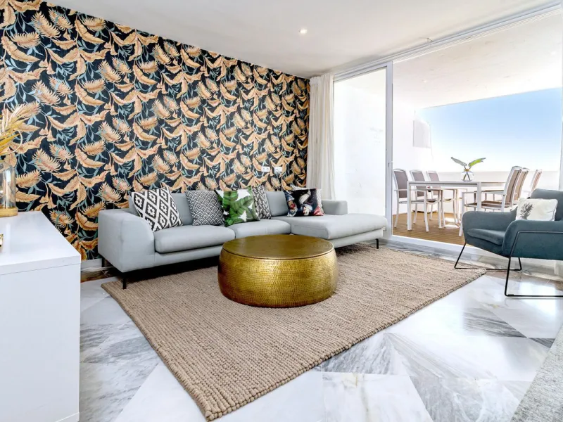 A superb west facing renovated duplex penthouse for sale in the popular El Dorado urbanisation in Nueva Andalucia, close to Puerto Banus