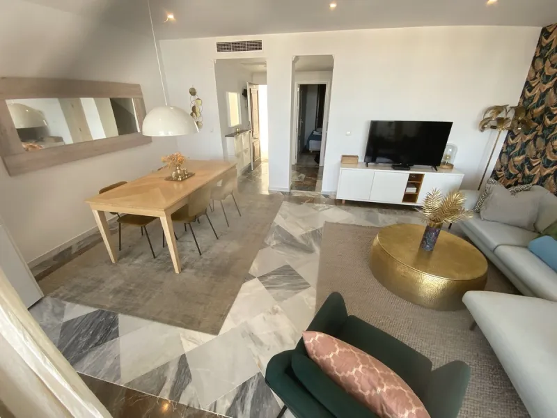 A superb west facing renovated duplex penthouse for sale in the popular El Dorado urbanisation in Nueva Andalucia, close to Puerto Banus