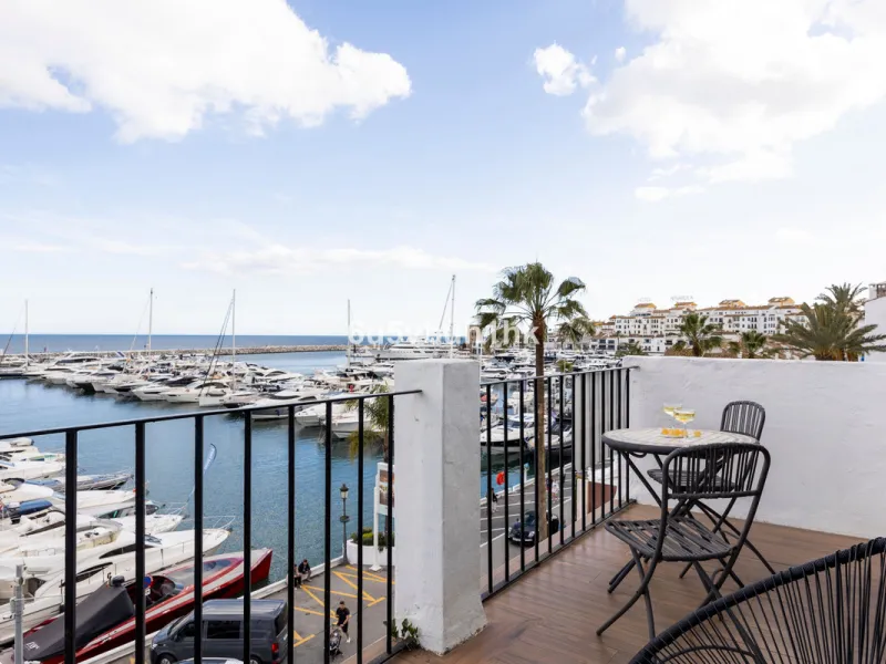 Discover this beautifully renovated duplex penthouse perfectly positioned in the vibrant heart of Puerto Banús, boasting spectacular views directly over the iconic marina.