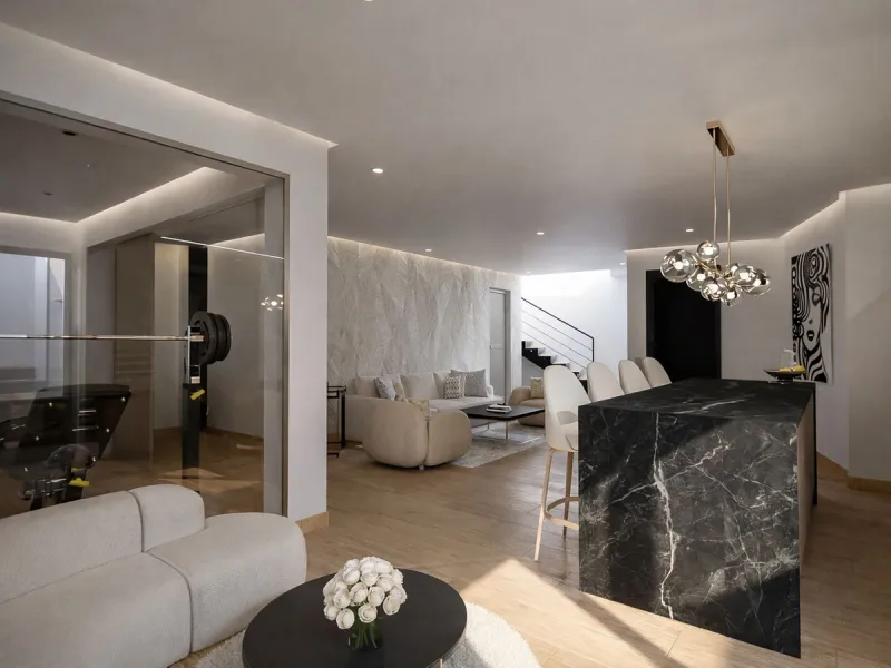 Brand new modern villa midway between the beach and the town of San Pedro Alcantara, walking distance to the amenities, shops & restaurants, boulevard & beach bars.