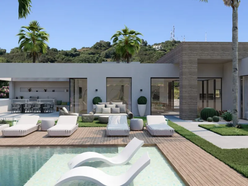 House - Detached Villa в продаже в Marbella, Málaga. В доме 4 спален и 5 ванных комнат. Площадь дома 596 м². Площадь участка 1600 м²