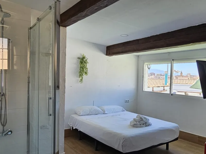 Boutique hotel located in the heart of Málaga, on a quiet street yet close to all services and amenities. It boasts 590 m² of built area and 13 rooms distributed over four floors, including a penthouse with a turret.