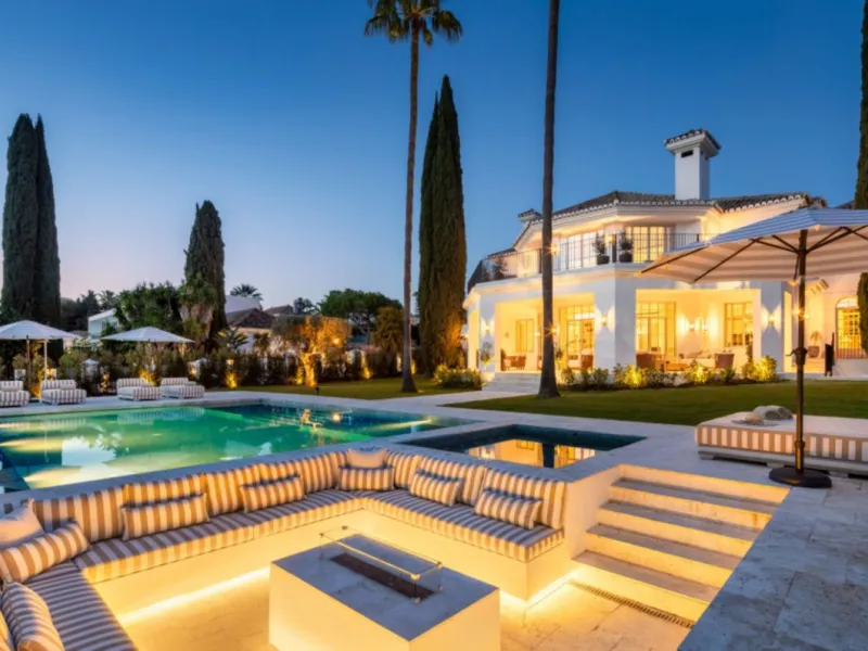Welcome to this spectacular 5-bedroom luxury villa, ideally situated in the heart of Nueva Andalucía. Set on an expansive 1,959 m² plot with a built area of 722 m², this residence exemplifies sophisticated Mediterranean living, blending timeless elegance 