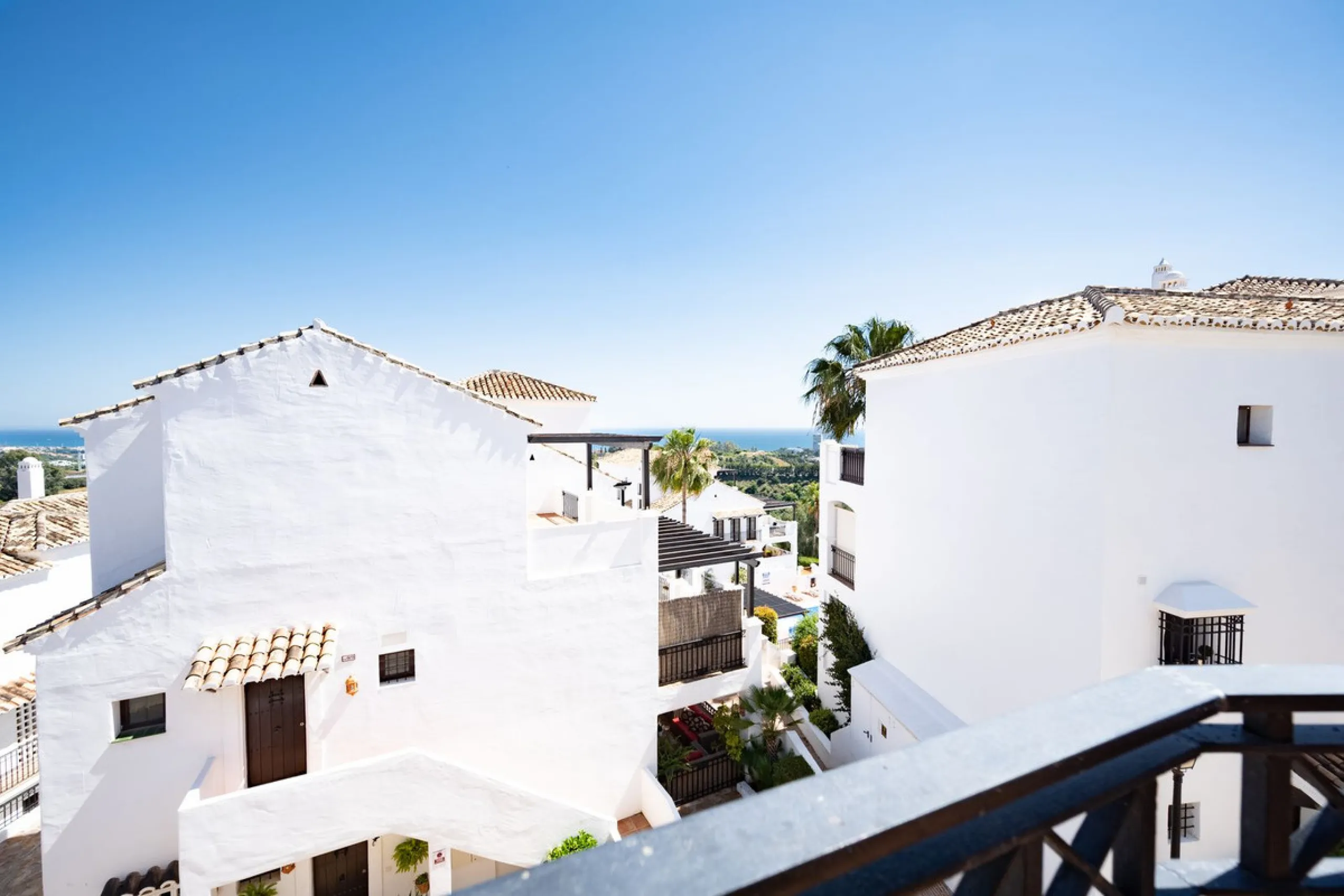 Nestled in the charming Andalusian-style urbanization of Pueblo Los Monteros in Altos de Marbella, this extraordinary apartment blends traditional elegance with modern sophistication. Originally two separate side-by-side duplex properties, this residence 