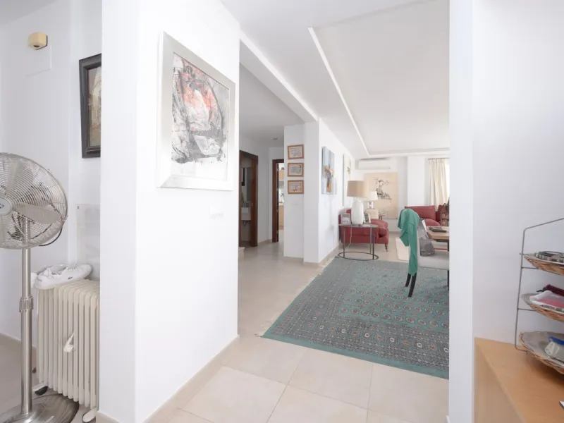 Nestled in the charming Andalusian-style urbanization of Pueblo Los Monteros in Altos de Marbella, this extraordinary apartment blends traditional elegance with modern sophistication. Originally two separate side-by-side duplex properties, this residence 
