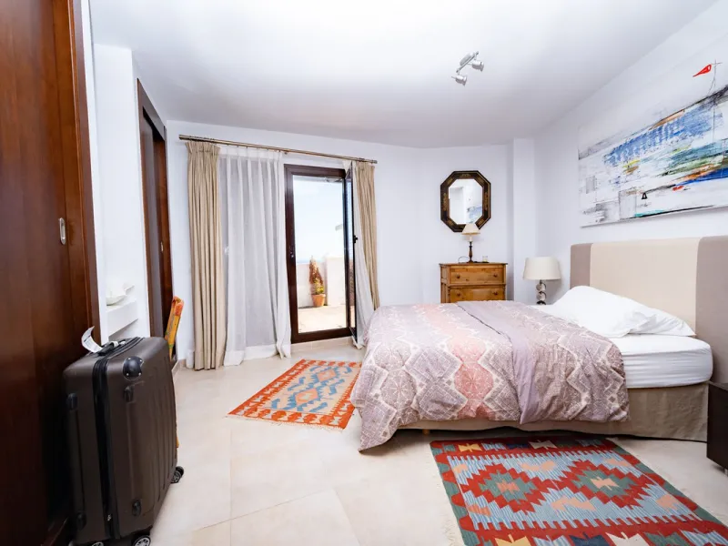 Nestled in the charming Andalusian-style urbanization of Pueblo Los Monteros in Altos de Marbella, this extraordinary apartment blends traditional elegance with modern sophistication. Originally two separate side-by-side duplex properties, this residence 
