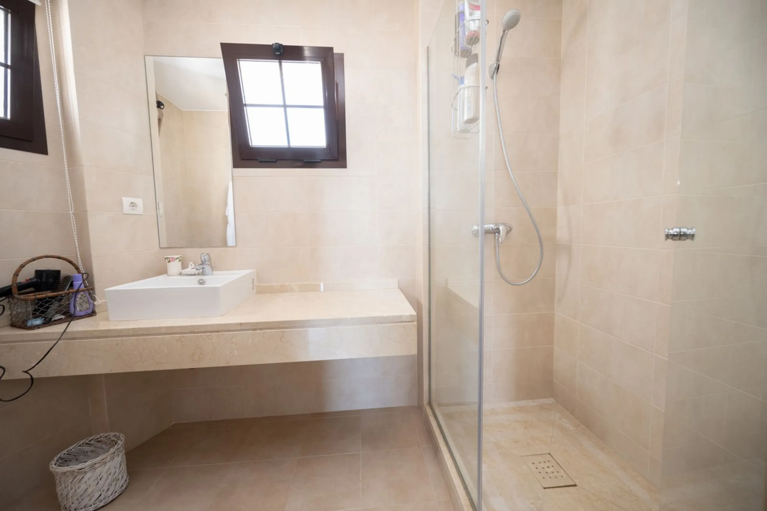 Nestled in the charming Andalusian-style urbanization of Pueblo Los Monteros in Altos de Marbella, this extraordinary apartment blends traditional elegance with modern sophistication. Originally two separate side-by-side duplex properties, this residence 