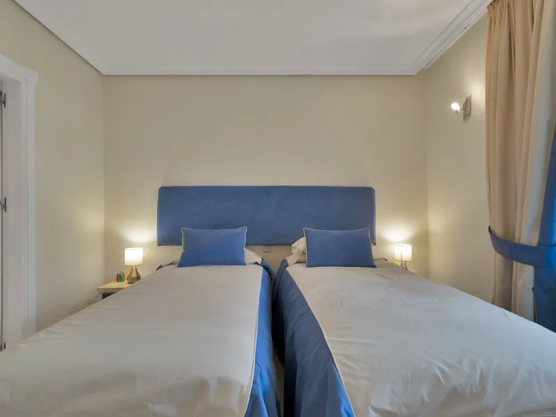 Discover seaside serenity in Estepona's ever popular complex - Dominion Beach located on the New Golden Mile. This spacious 2-bedroom, 2-bathroom apartment puts you just steps from the sand, with no road noise to disrupt the tranquility. The apartment is 