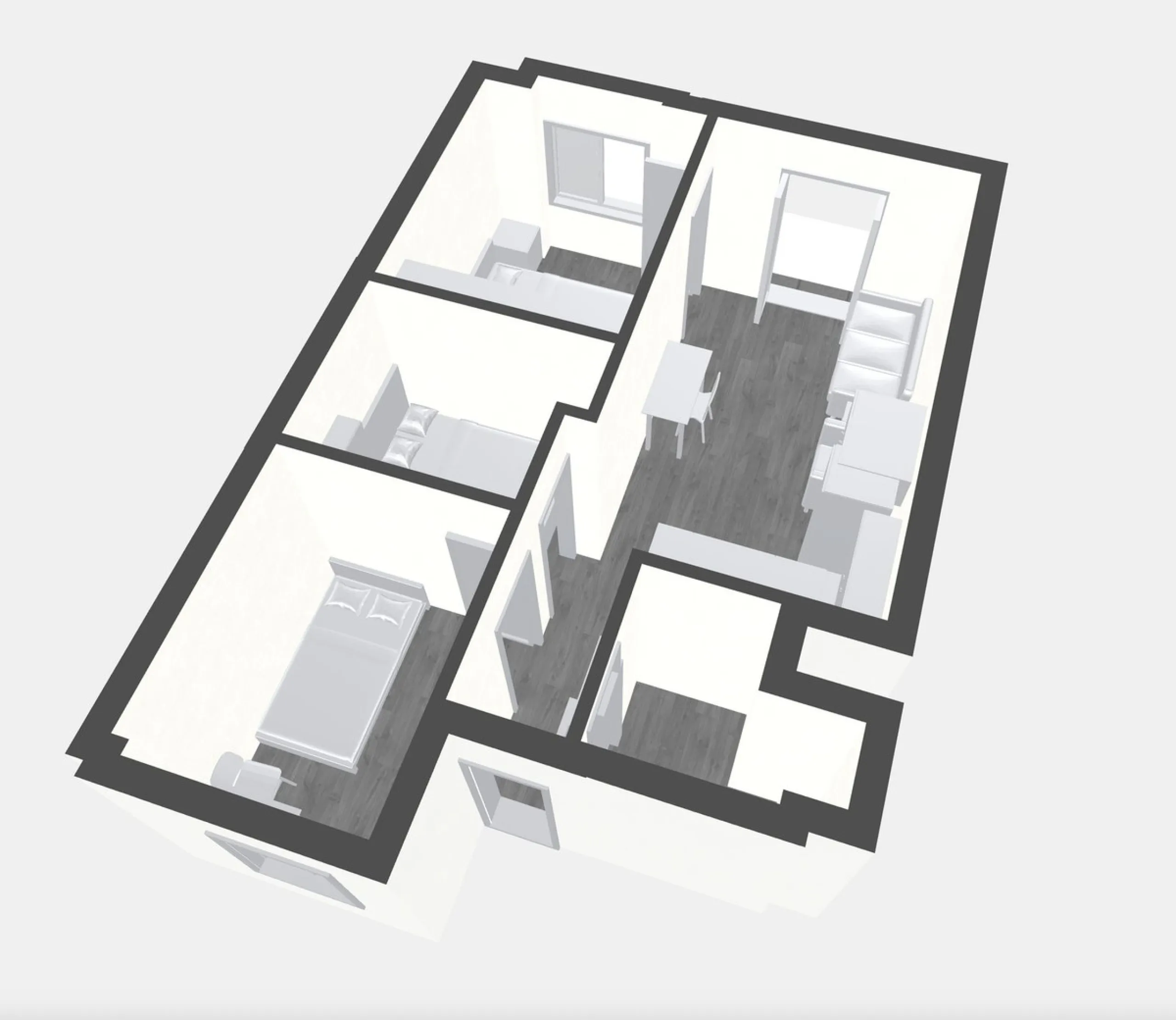 Apartment - Middle Floor Apartment в продаже в Málaga, Málaga. В доме 3 спален и 1 ванных комнат. Площадь дома 57 м²