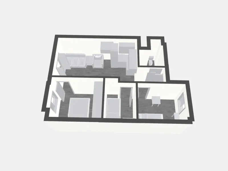 Apartment - Middle Floor Apartment в продаже в Málaga, Málaga. В доме 3 спален и 1 ванных комнат. Площадь дома 57 м²