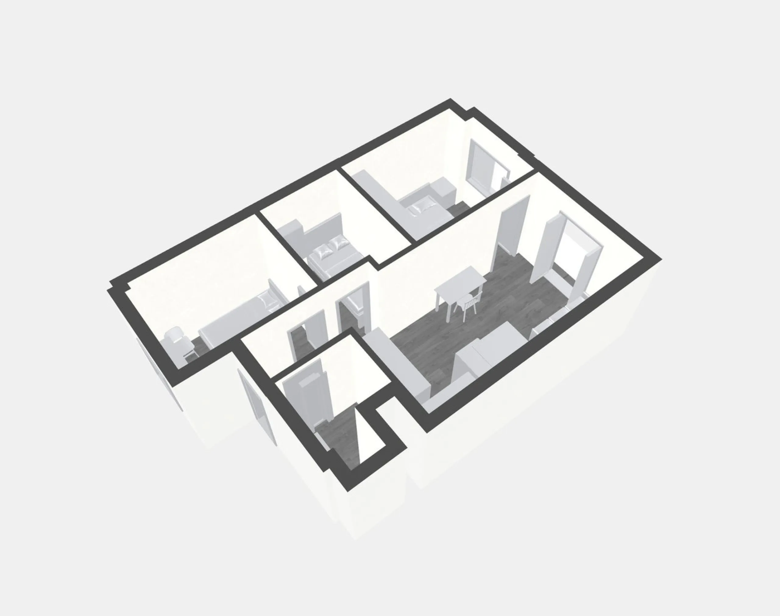 Apartment - Middle Floor Apartment в продаже в Málaga, Málaga. В доме 3 спален и 1 ванных комнат. Площадь дома 57 м²