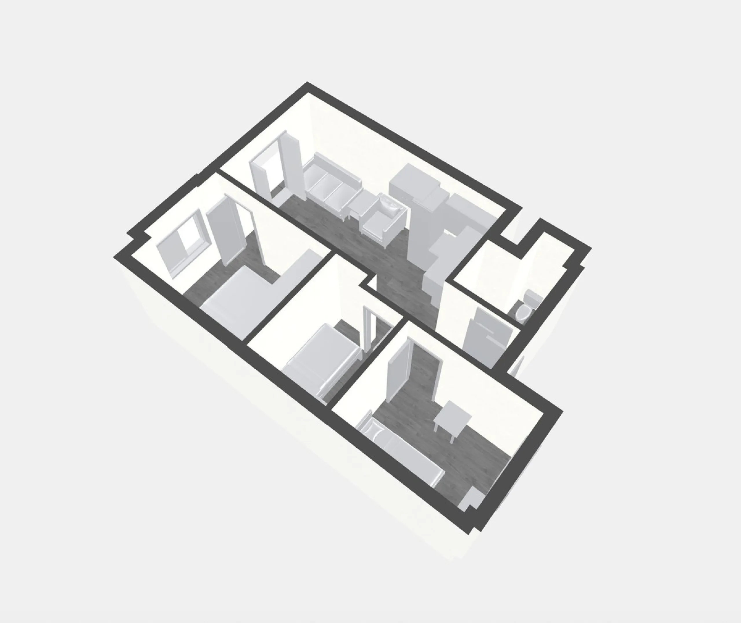 Apartment - Middle Floor Apartment в продаже в Málaga, Málaga. В доме 3 спален и 1 ванных комнат. Площадь дома 57 м²