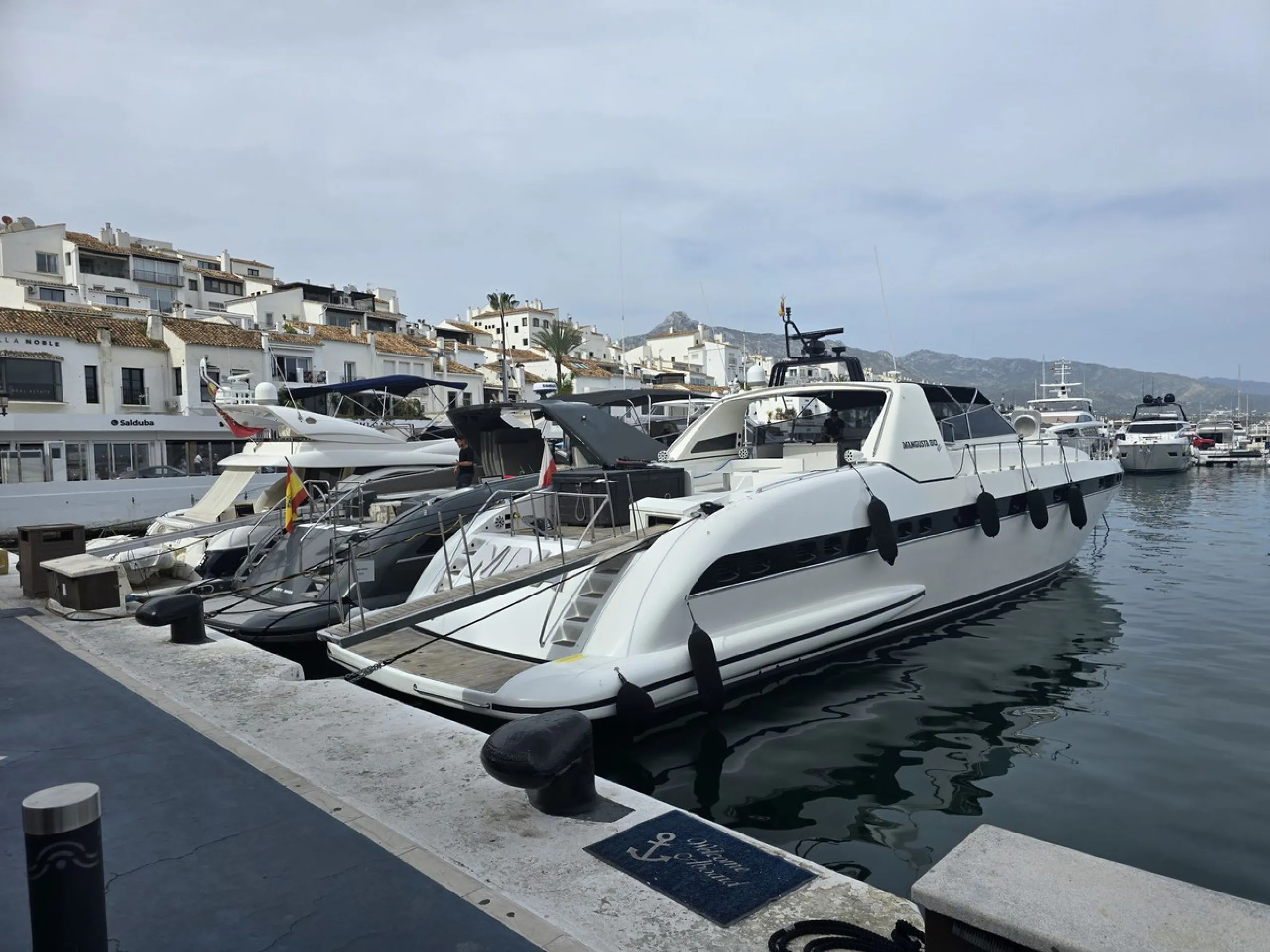 This 26m x 5.8m mooring is situated on the most desirable jetty in the exclusive and highly sought after Puerto Banus Marina  Super-chic and well-protected, this marina is probably the best-known in Spain, and, in providing berths of up to 50m, attracts t