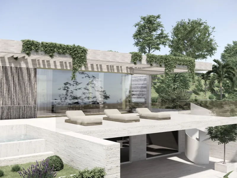 This modern luxury villa project, designed by a highly regarded Belgian architect, offers an exceptional opportunity to create your dream home in Monte Mayor, a prestigious and sought-after residential community in Benahavís. Spanning two floors plus a sp