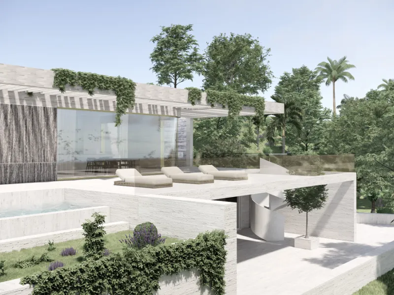 This modern luxury villa project, designed by a highly regarded Belgian architect, offers an exceptional opportunity to create your dream home in Monte Mayor, a prestigious and sought-after residential community in Benahavís. Spanning two floors plus a sp