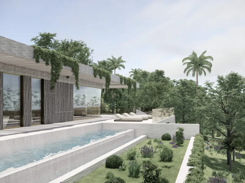 This modern luxury villa project, designed by a highly regarded Belgian architect, offers an exceptional opportunity to create your dream home in Monte Mayor, a prestigious and sought-after residential community in Benahavís. Spanning two floors plus a sp