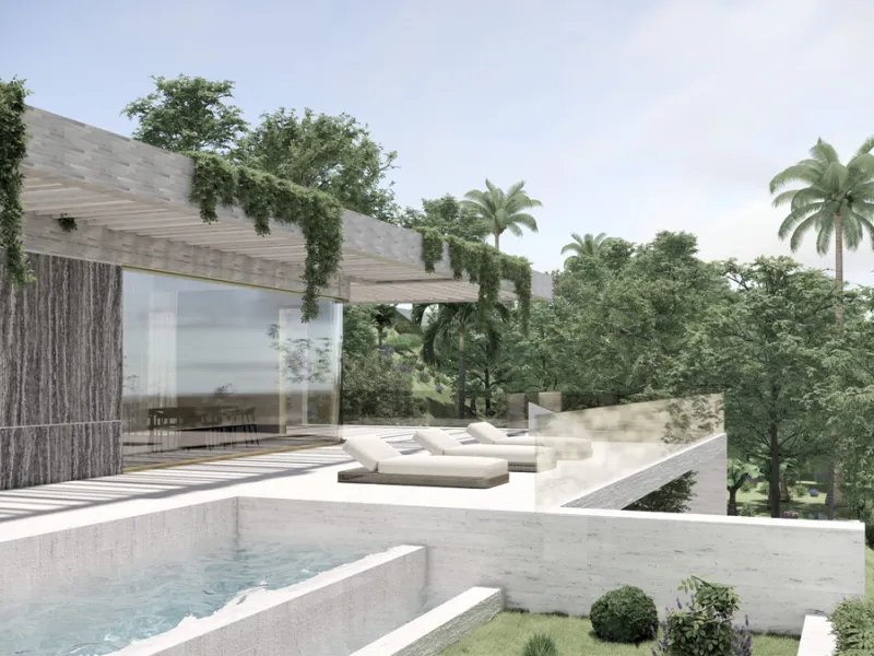 This modern luxury villa project, designed by a highly regarded Belgian architect, offers an exceptional opportunity to create your dream home in Monte Mayor, a prestigious and sought-after residential community in Benahavís. Spanning two floors plus a sp