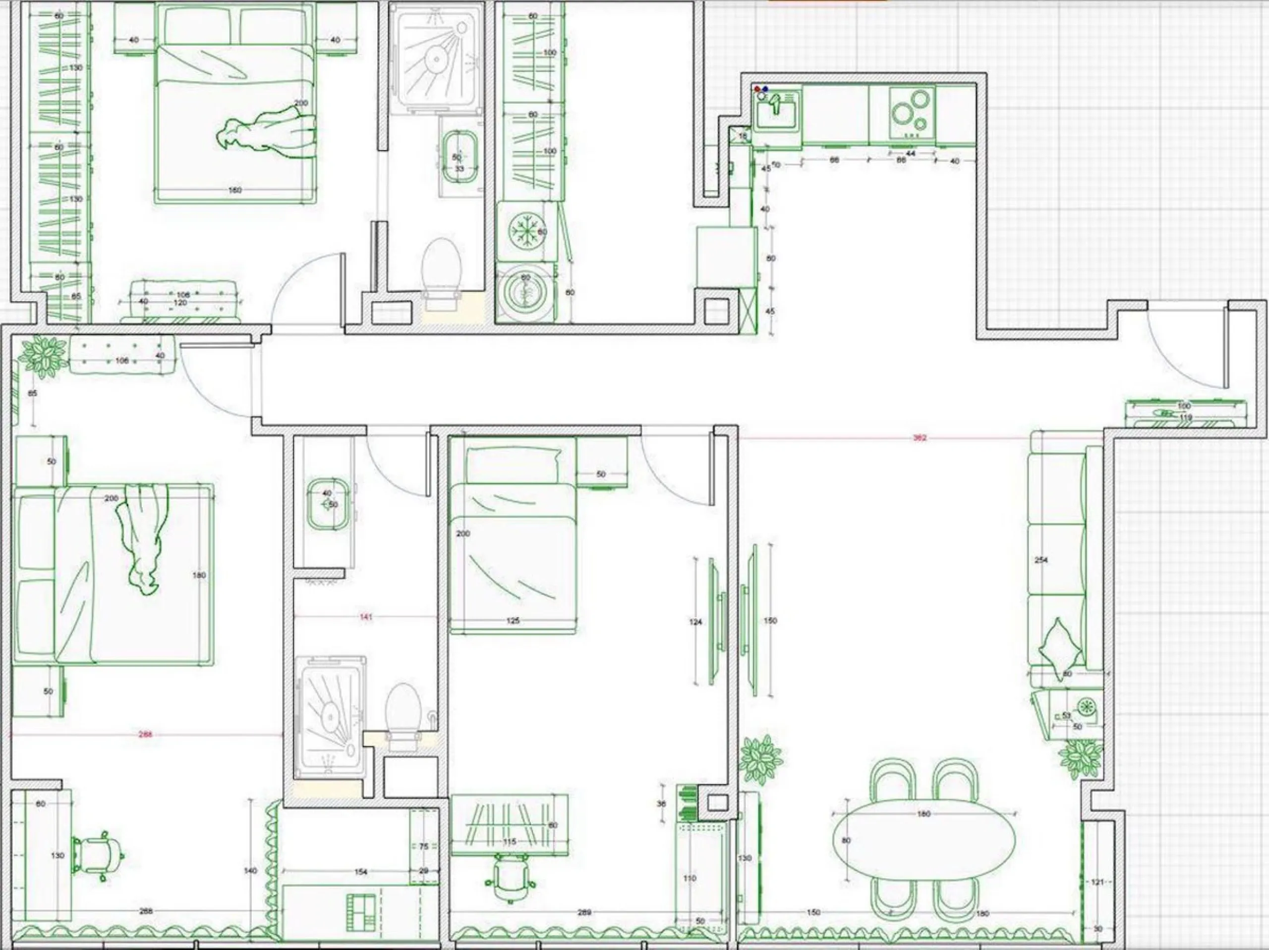 This exceptional apartment features 3 generously sized bedrooms and 2 well-appointed bathrooms, all in excellent condition. Its modern design, combined with fully furnished interiors featuring stylish, contemporary furniture, creates a welcoming atmospher