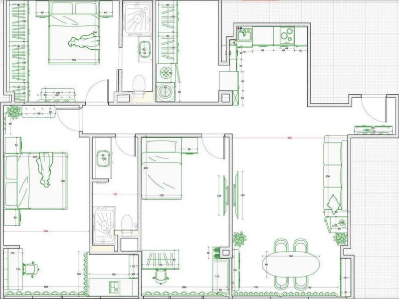 This exceptional apartment features 3 generously sized bedrooms and 2 well-appointed bathrooms, all in excellent condition. Its modern design, combined with fully furnished interiors featuring stylish, contemporary furniture, creates a welcoming atmospher