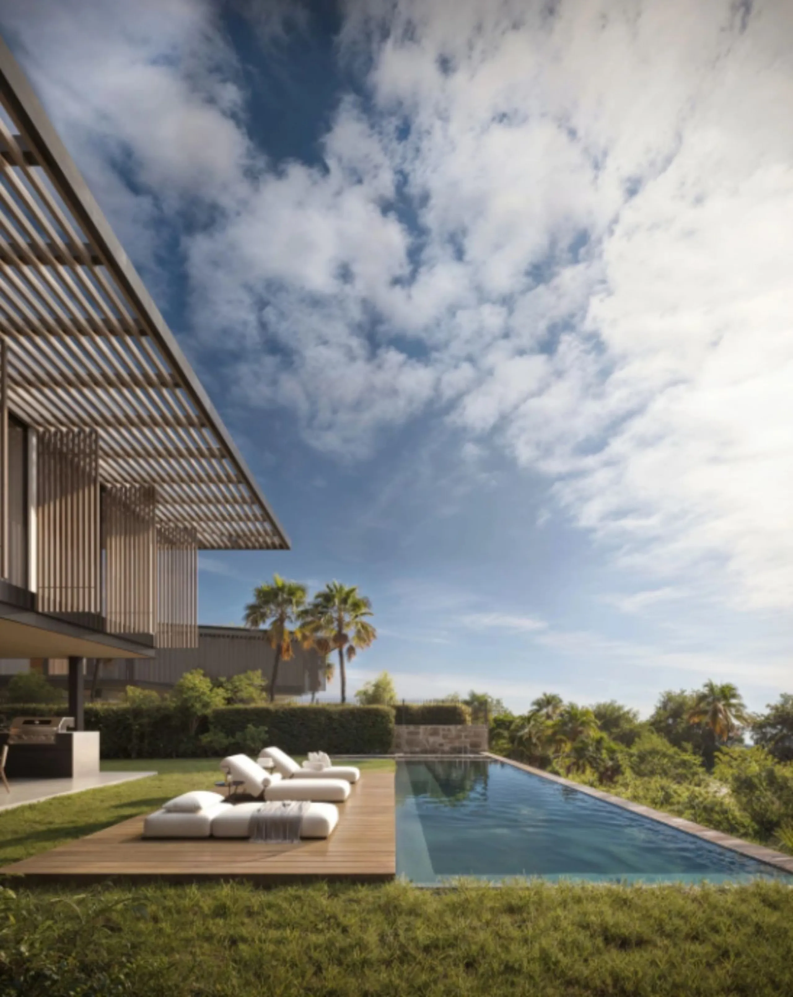 Nestled in the prestigious enclave of La Cerquilla, this exquisite contemporary villa is a masterpiece in the making. Currently under construction, this residence promises a perfect balance of modern sophistication and natural harmony. The bold yet organi