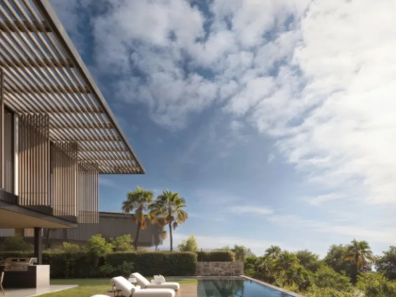 Nestled in the prestigious enclave of La Cerquilla, this exquisite contemporary villa is a masterpiece in the making. Currently under construction, this residence promises a perfect balance of modern sophistication and natural harmony. The bold yet organi