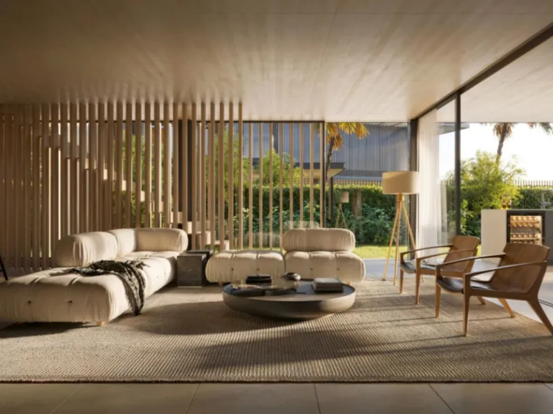 Nestled in the prestigious enclave of La Cerquilla, this exquisite contemporary villa is a masterpiece in the making. Currently under construction, this residence promises a perfect balance of modern sophistication and natural harmony. The bold yet organi