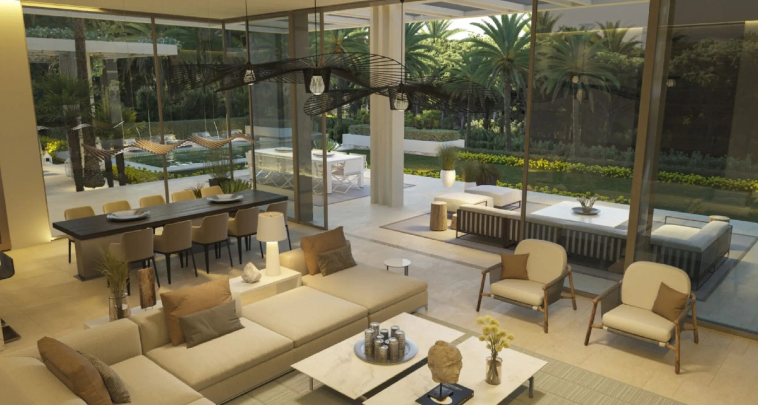 This exceptional plot is located in the prestigious enclave of La Cerquilla, one of Marbella's most sought-after residential areas. Offering a unique opportunity, it includes an exquisitely designed project by the renowned architect Diego Tobal, with the 