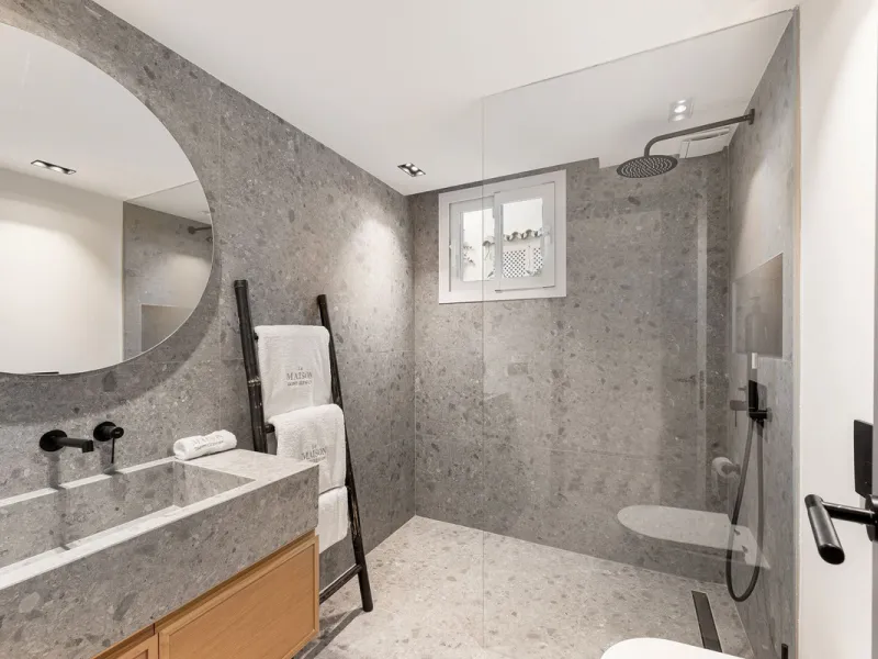 La Maison Saint Germain is an exceptional two-storey townhouse for sale  in the prestigious Golden Mile, a highly sought-after area known for its refined residences, excellent amenities, and seamless connectivity to Marbella's finest offerings. This newly