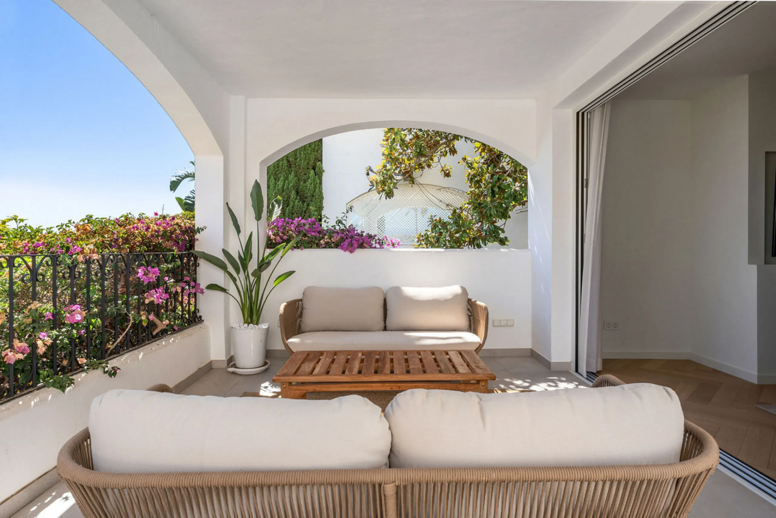 La Maison Saint Germain is an exceptional two-storey townhouse for sale  in the prestigious Golden Mile, a highly sought-after area known for its refined residences, excellent amenities, and seamless connectivity to Marbella's finest offerings. This newly