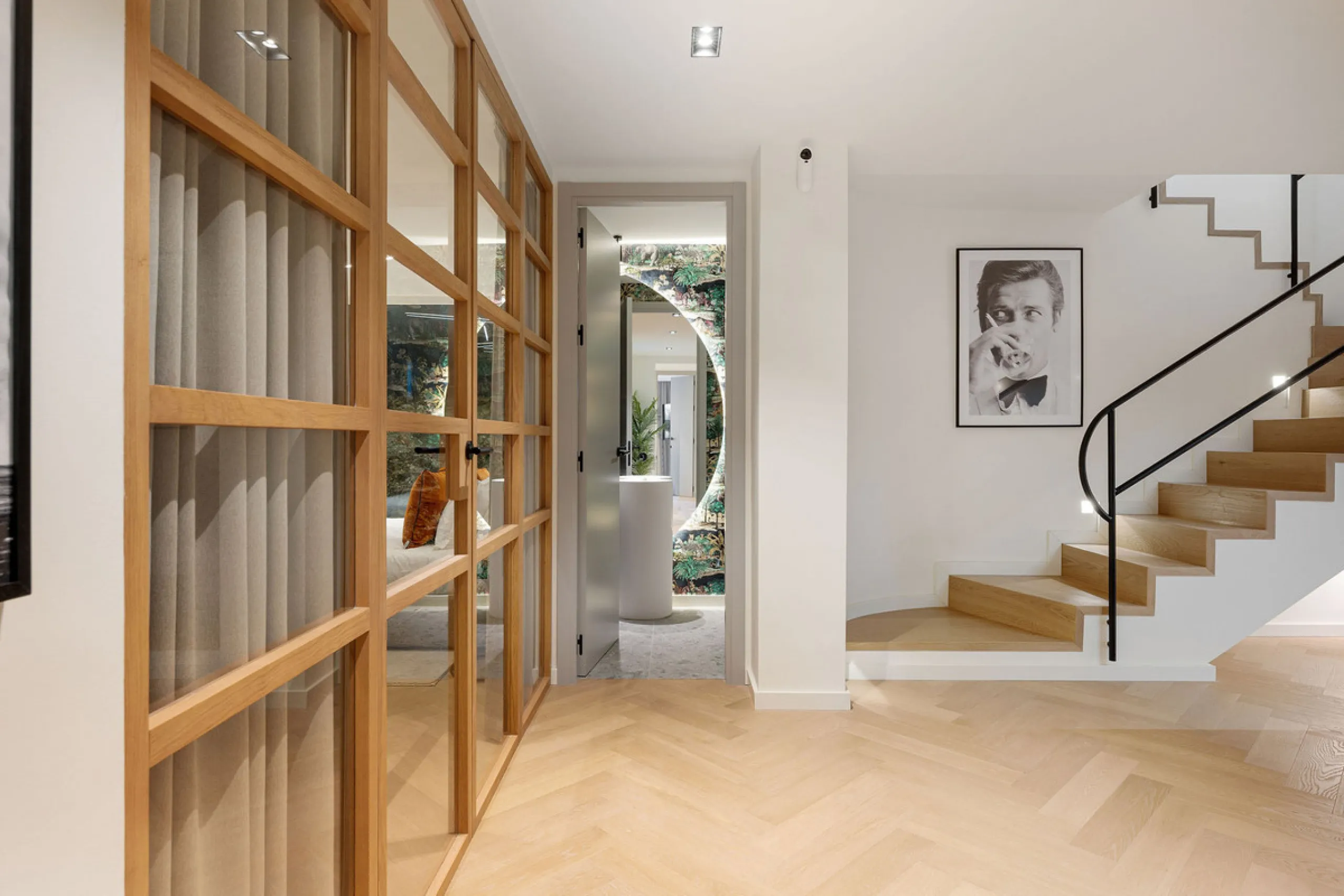 La Maison Saint Germain is an exceptional two-storey townhouse for sale  in the prestigious Golden Mile, a highly sought-after area known for its refined residences, excellent amenities, and seamless connectivity to Marbella's finest offerings. This newly