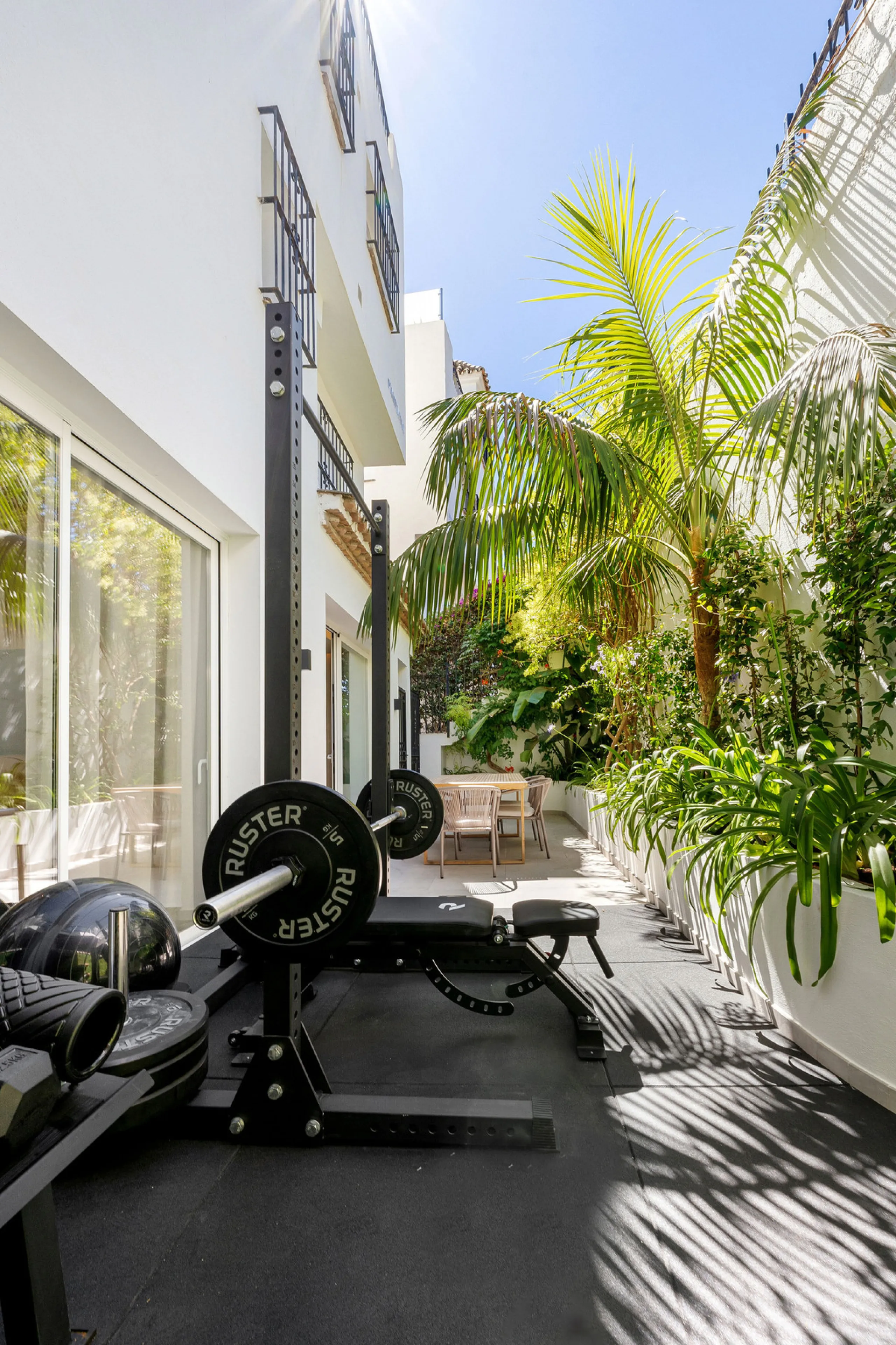 La Maison Saint Germain is an exceptional two-storey townhouse for sale  in the prestigious Golden Mile, a highly sought-after area known for its refined residences, excellent amenities, and seamless connectivity to Marbella's finest offerings. This newly