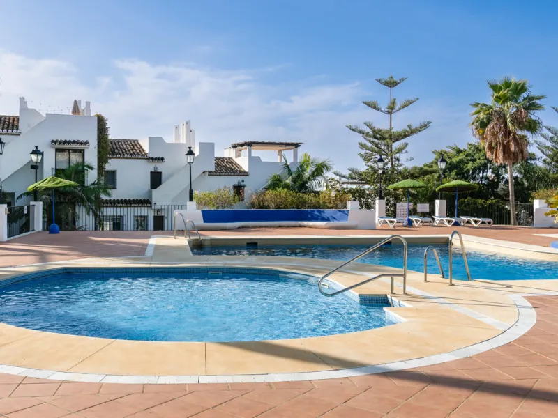 La Maison Saint Germain is an exceptional two-storey townhouse for sale  in the prestigious Golden Mile, a highly sought-after area known for its refined residences, excellent amenities, and seamless connectivity to Marbella's finest offerings. This newly