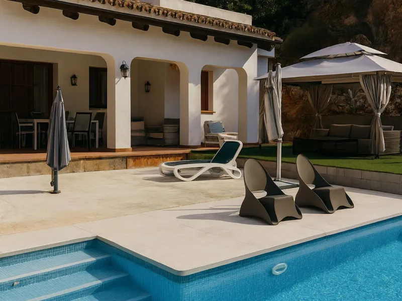 Amazing villa with breathtaking panoramic views  over the Lake of Istan, the Mediterranean and the coast with a south to west orientation.