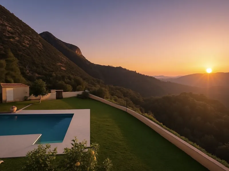 Amazing villa with breathtaking panoramic views  over the Lake of Istan, the Mediterranean and the coast with a south to west orientation.