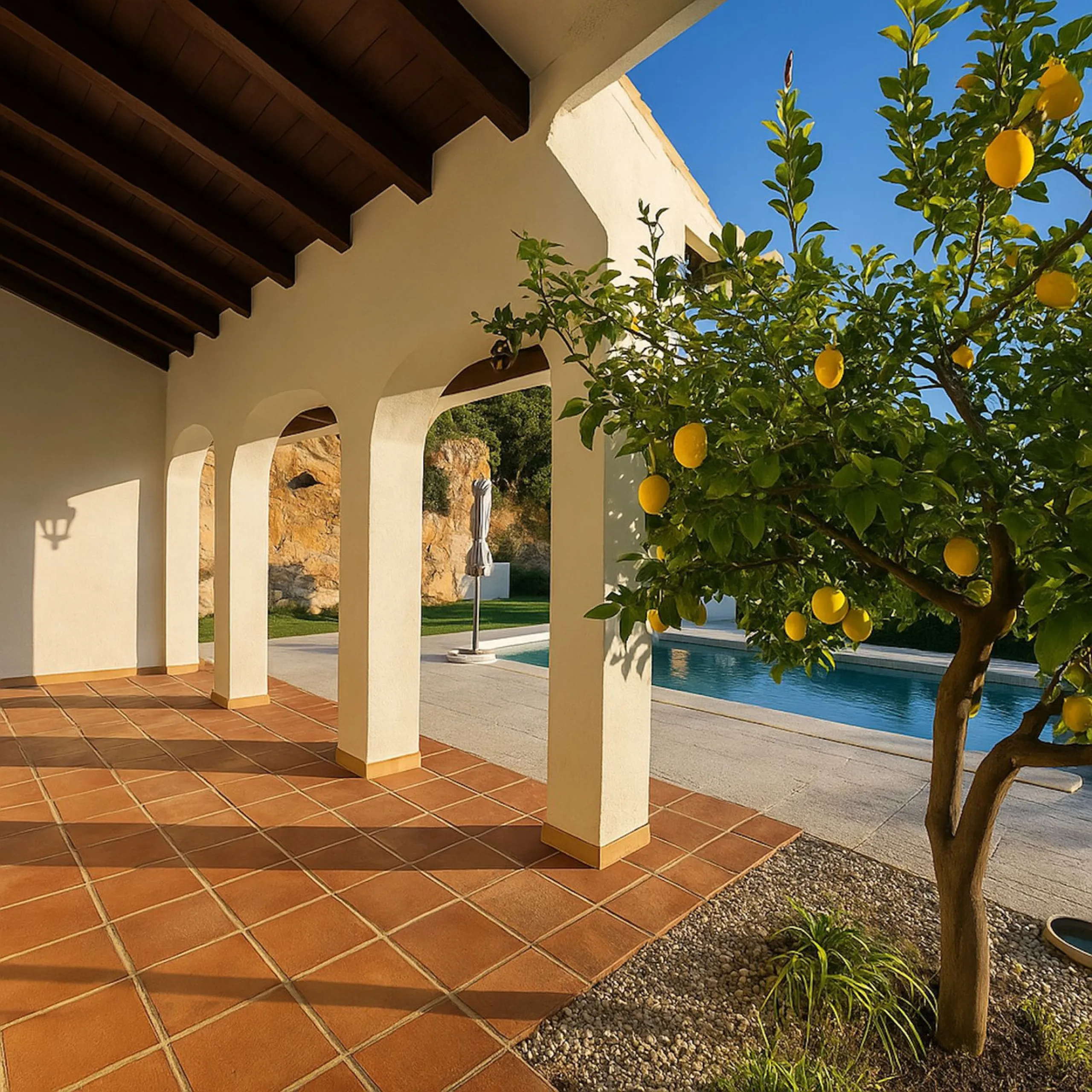 Amazing villa with breathtaking panoramic views  over the Lake of Istan, the Mediterranean and the coast with a south to west orientation.