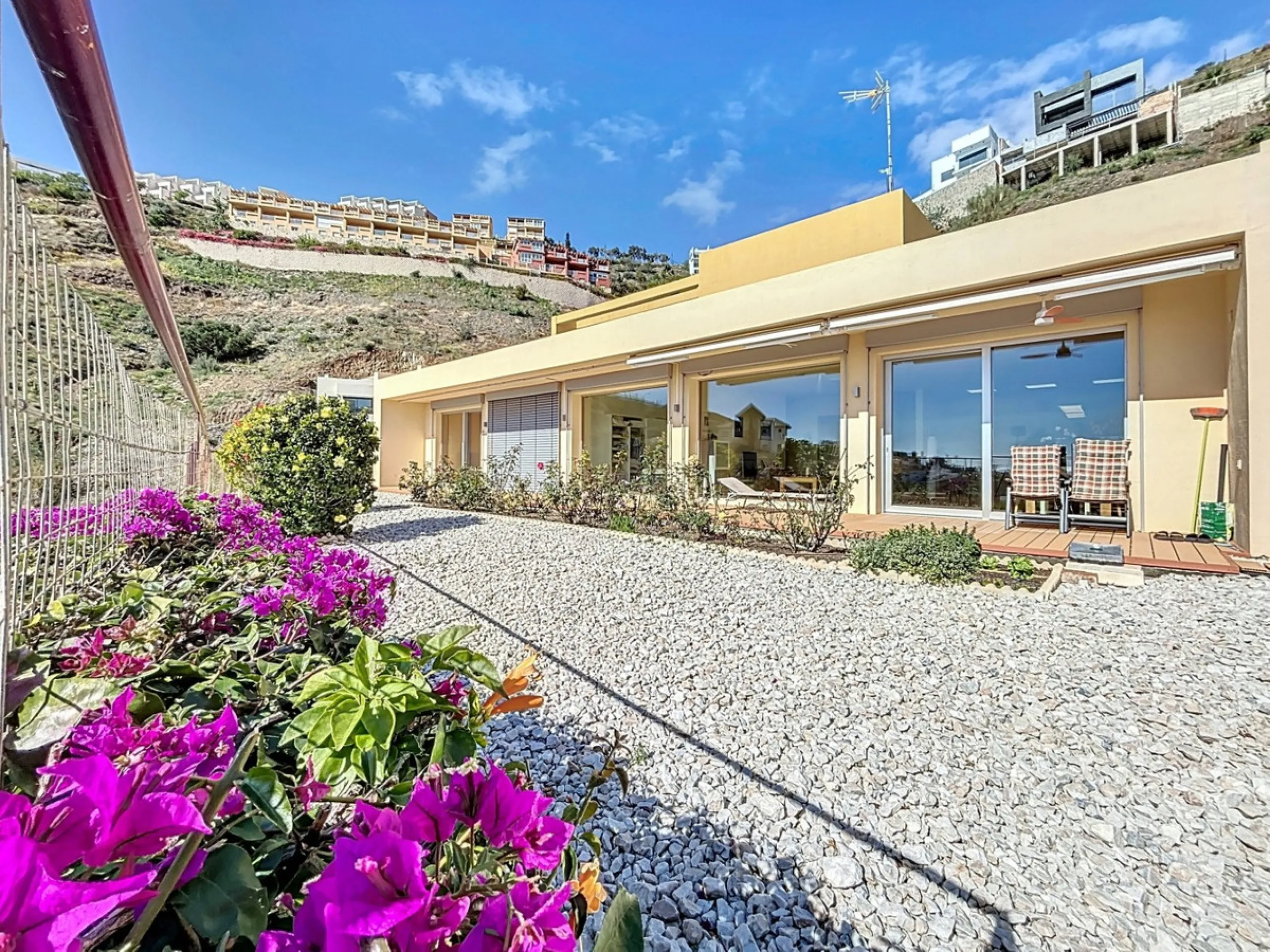 This luxurious Mediterranean villa in Torrox, Málaga, is spread across two floors and offers breathtaking sea views. The property is designed with sustainability in mind and is a true zero-energy home, maintaining a comfortable temperature year-round than