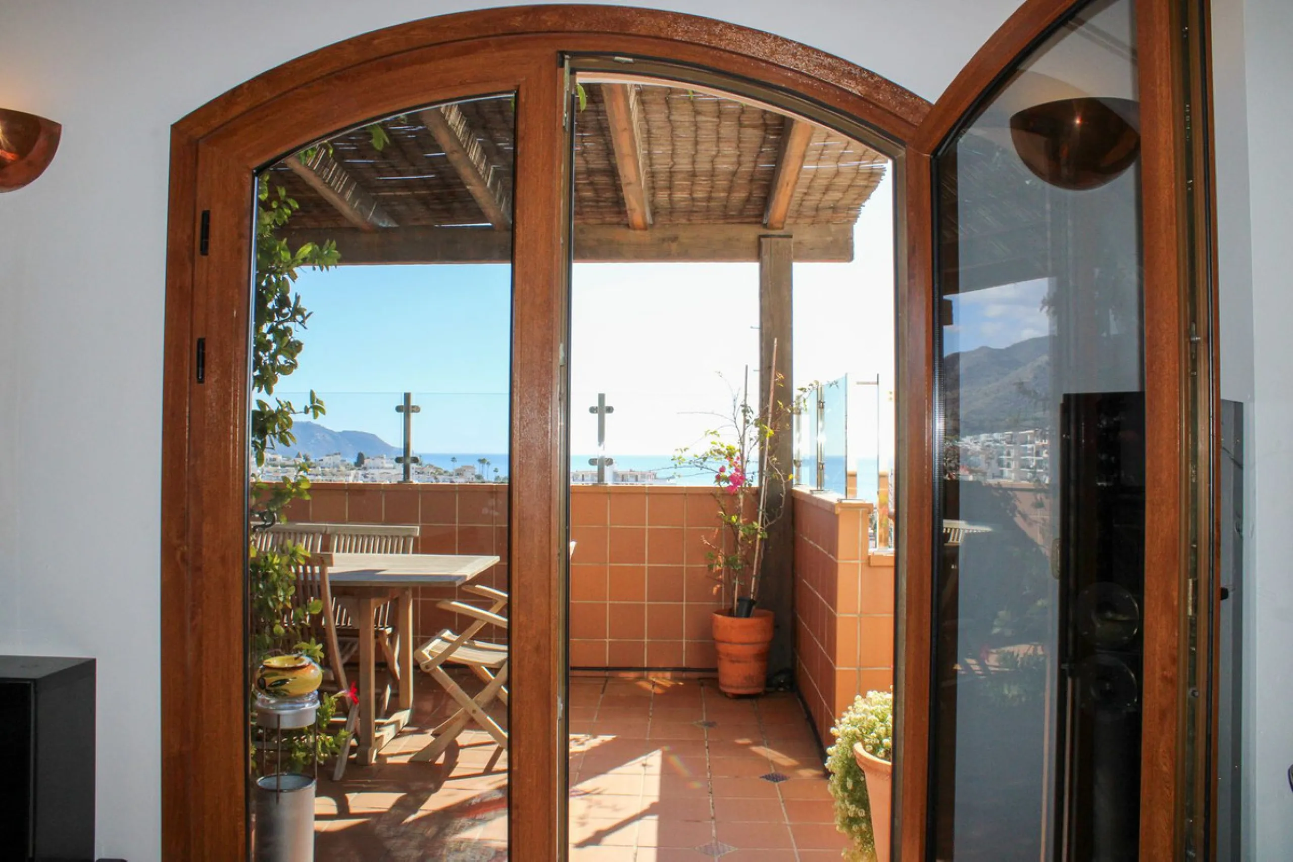 Exclusive penthouse in the heart of Nerja, spectacular sea views with both sunrise and sunset from the terraces.