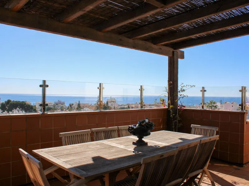 Exclusive penthouse in the heart of Nerja, spectacular sea views with both sunrise and sunset from the terraces.