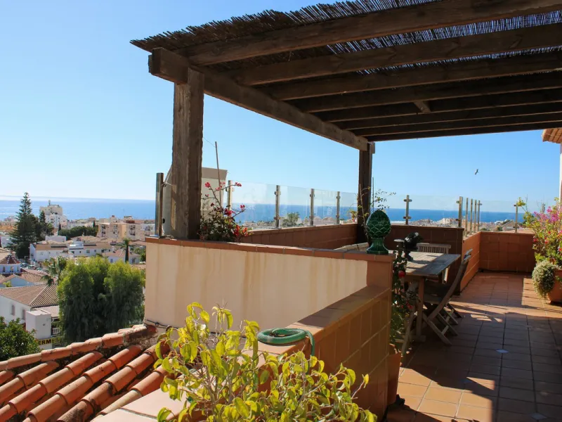 Exclusive penthouse in the heart of Nerja, spectacular sea views with both sunrise and sunset from the terraces.
