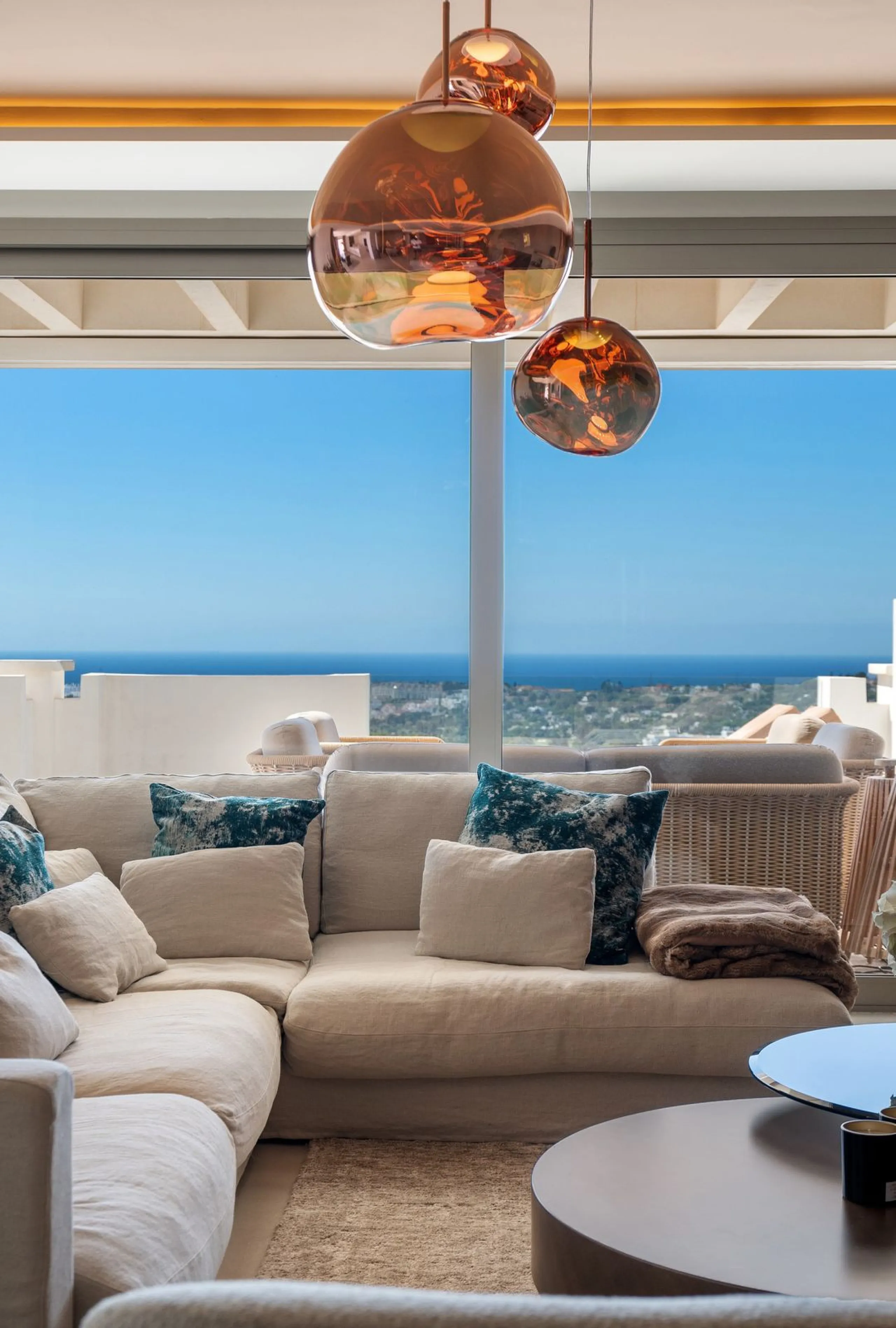 This stunning 2-bedroom, 2-bathroom penthouse is located in the newly built luxury complex, Nine Lions Residences. Set within an exclusive gated community, the apartment offers breathtaking panoramic views of the Mediterranean Sea. Designed for modern com