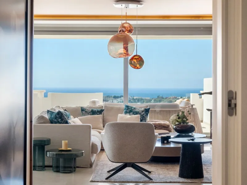 This stunning 2-bedroom, 2-bathroom penthouse is located in the newly built luxury complex, Nine Lions Residences. Set within an exclusive gated community, the apartment offers breathtaking panoramic views of the Mediterranean Sea. Designed for modern com