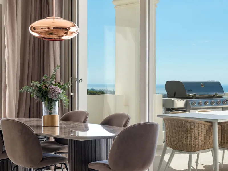 This stunning 2-bedroom, 2-bathroom penthouse is located in the newly built luxury complex, Nine Lions Residences. Set within an exclusive gated community, the apartment offers breathtaking panoramic views of the Mediterranean Sea. Designed for modern com